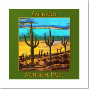 Saguaro from the Saguaro National Park in Arizona Posters and Art